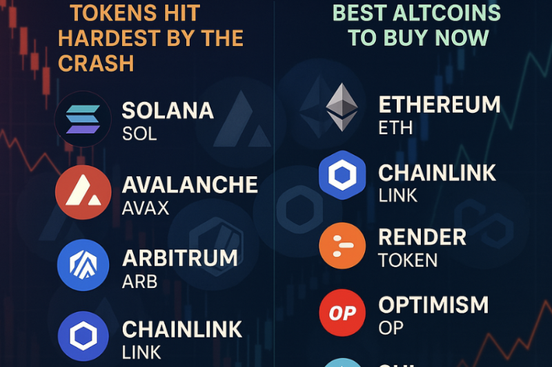 Altcoin News: Tokens Hit Hardest by the Crash and the Best Buys Right Now